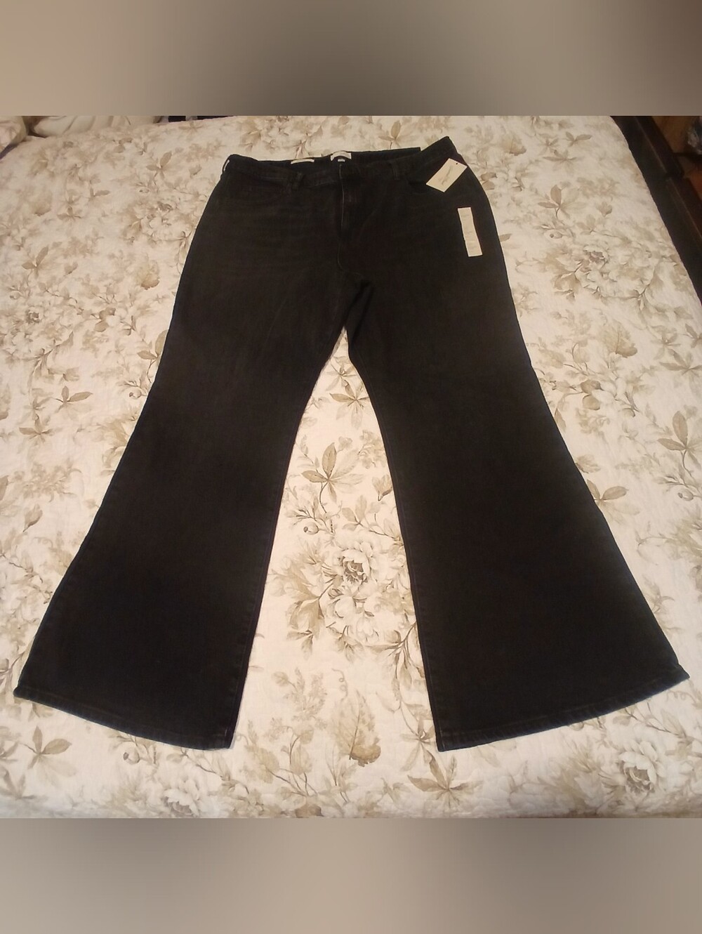 Black Women's Flare Jeans - Comfortable Everyday Style - Plus Size 22
